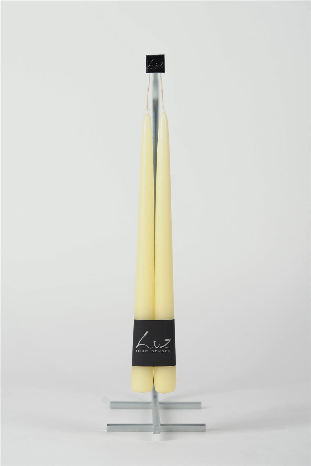 Bougies chandelles jaune beurre