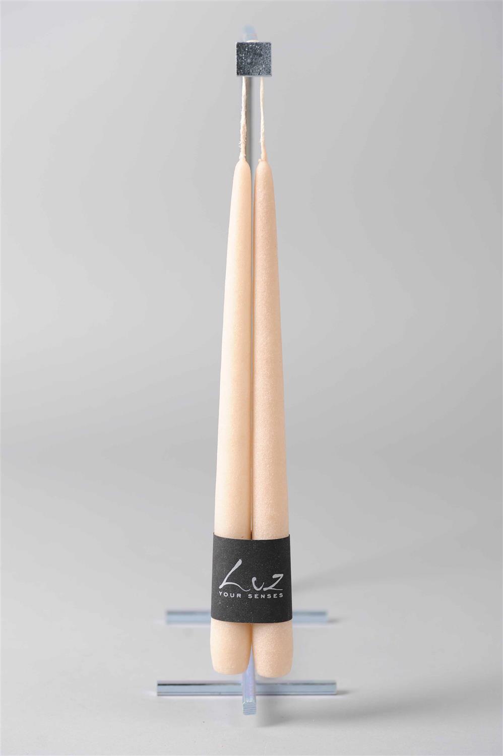 Bougies chandelles RÉTRO beige