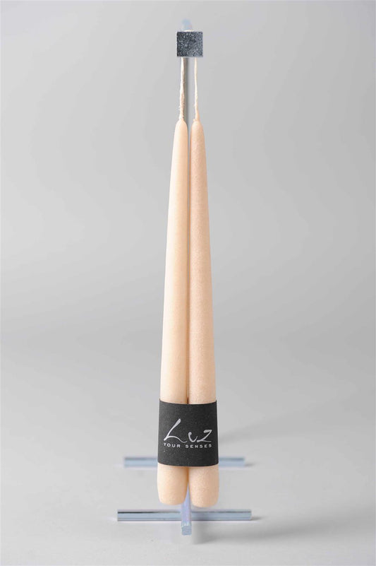 Bougies chandelles RÉTRO beige