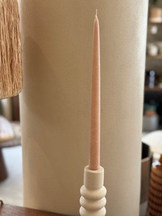 Bougies chandelles RÉTRO beige rosé