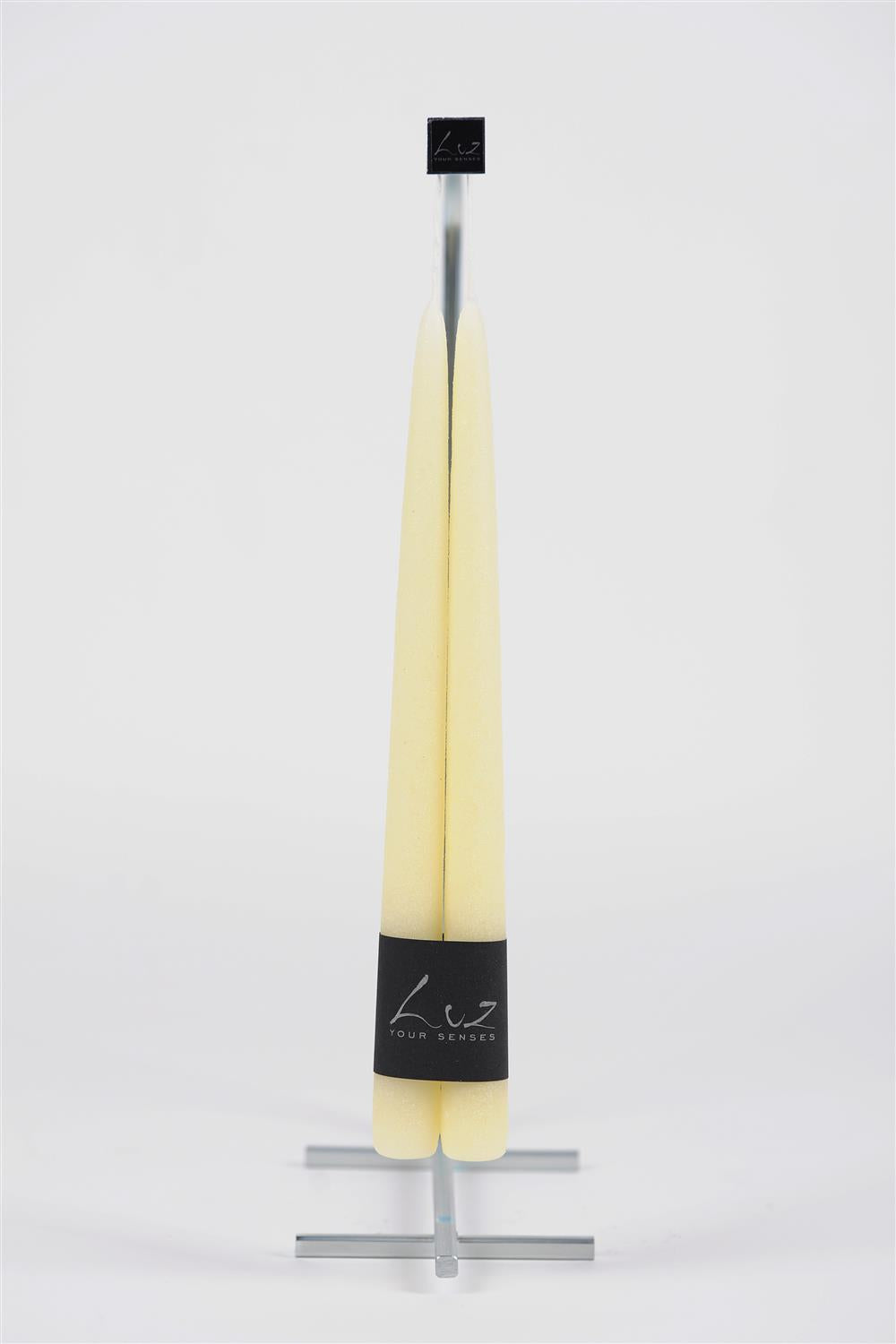 Bougies chandelles RÉTRO jaune beurre