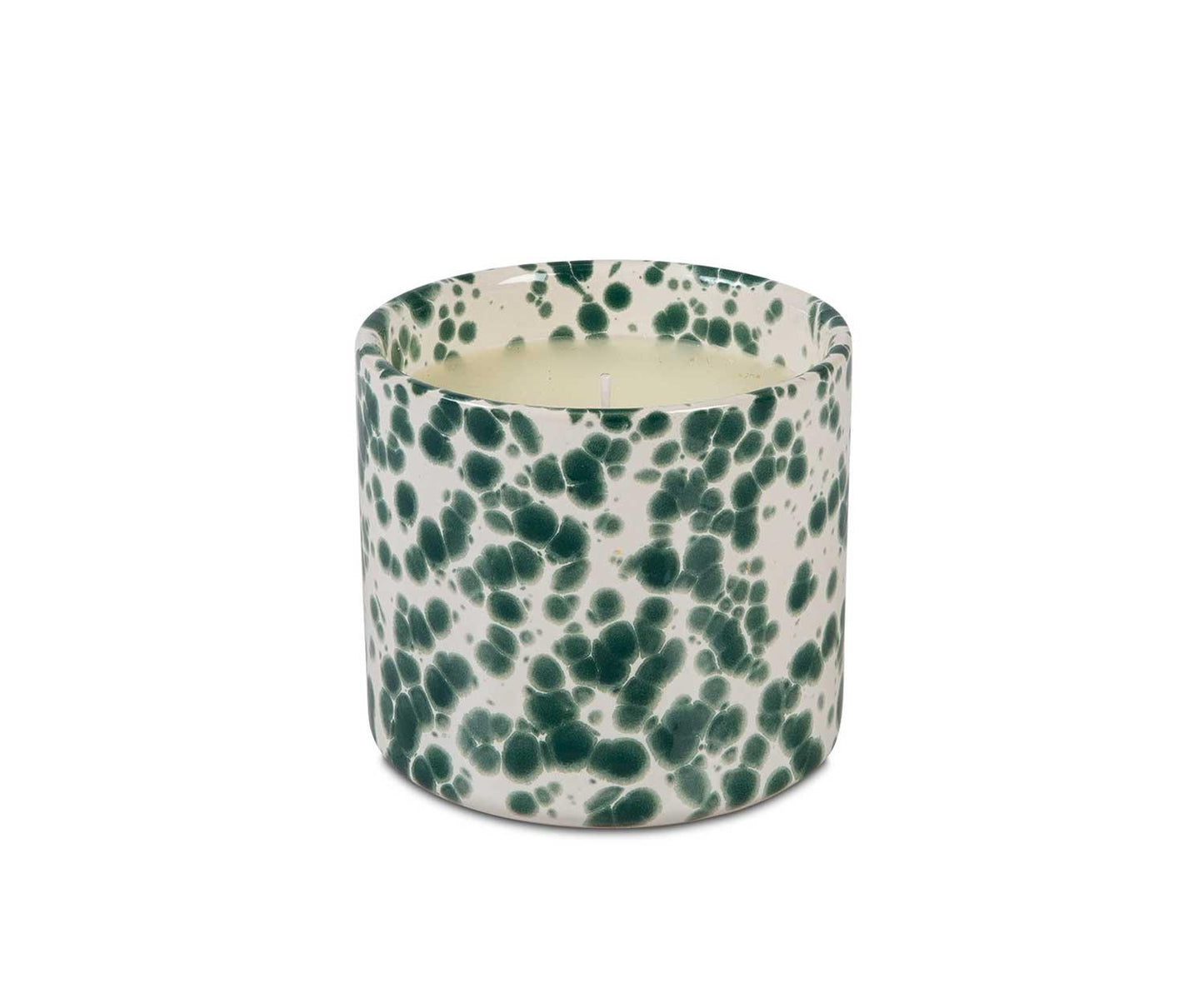 Bougie moucheté blanc et vert, MARA