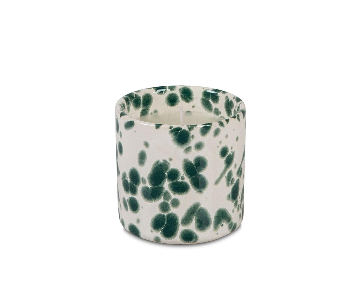 Bougie moucheté blanc et vert, MARA