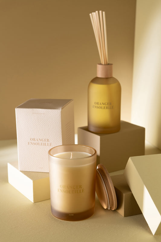 Bougie oranger ensoleillé