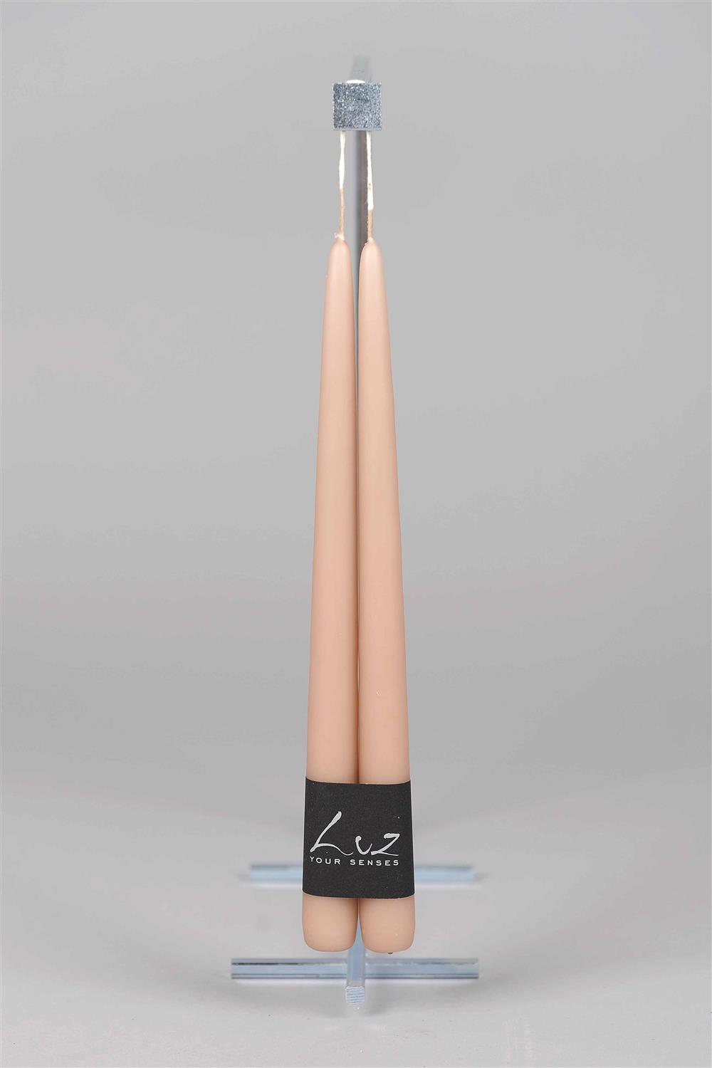 Bougie chandelle - TAUPE