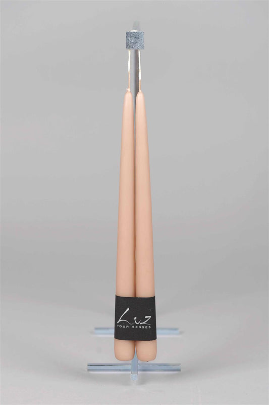 Bougie chandelle - TAUPE
