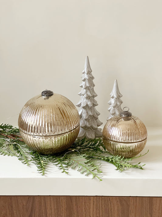 Bougie boule de noël - STRIÉES