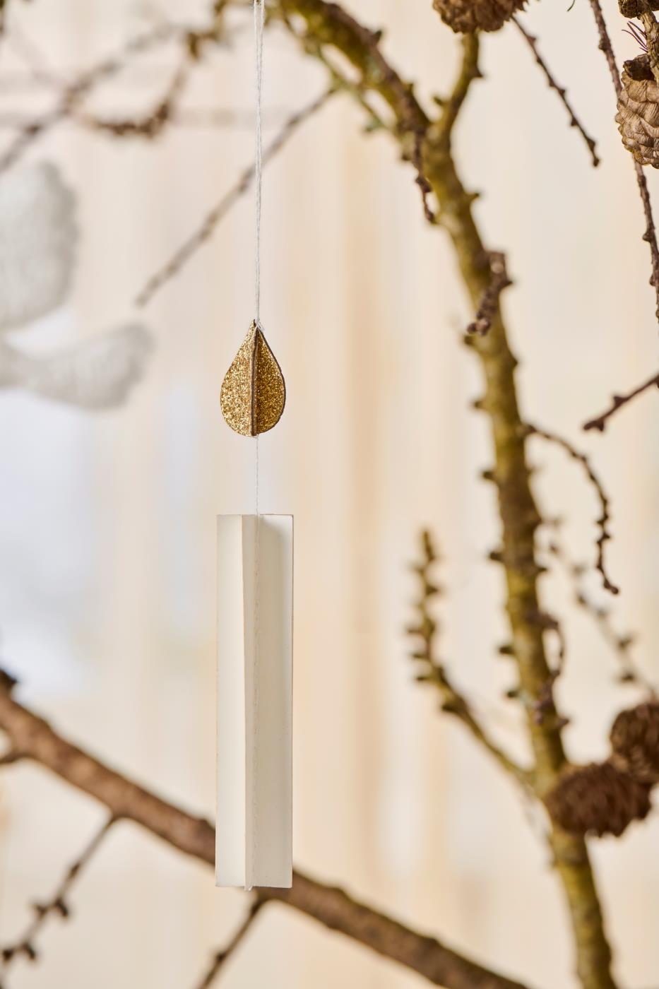 Bougie en papier à suspendre x6