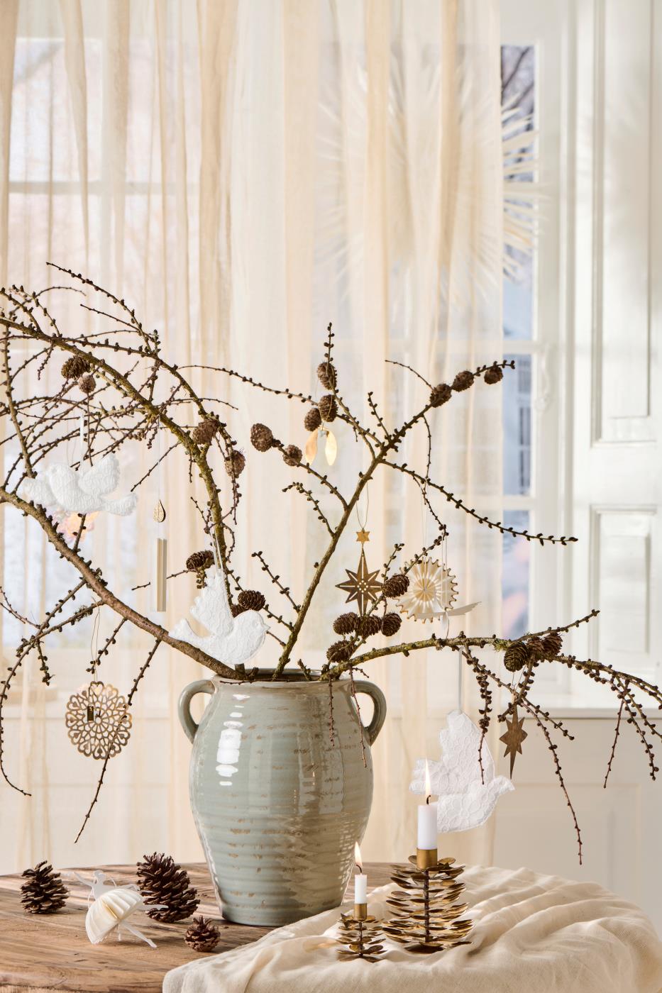 Bougie en papier à suspendre x6