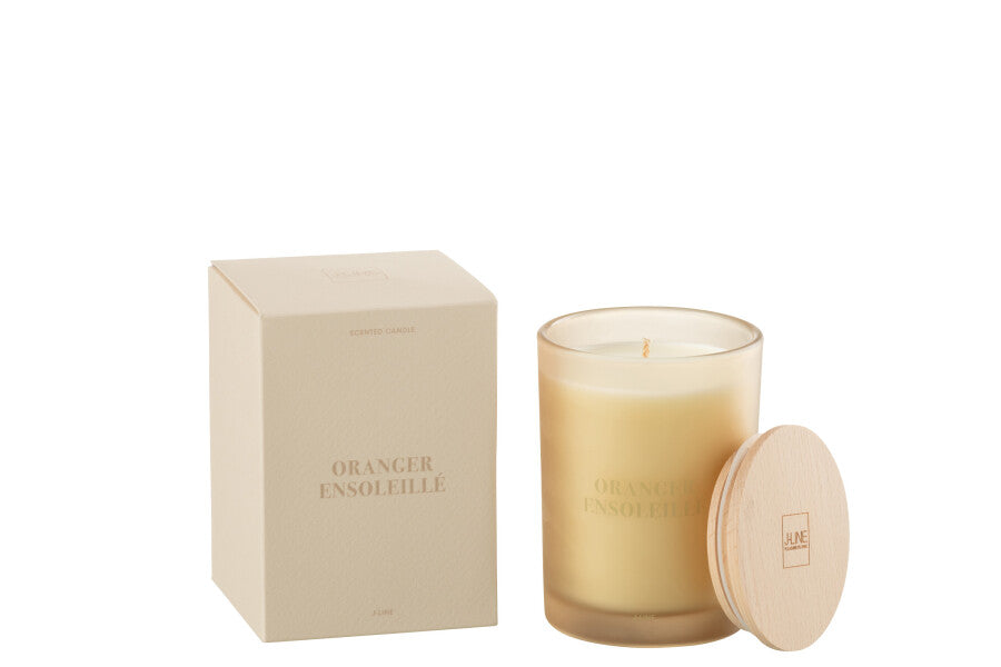 Bougie oranger ensoleillé