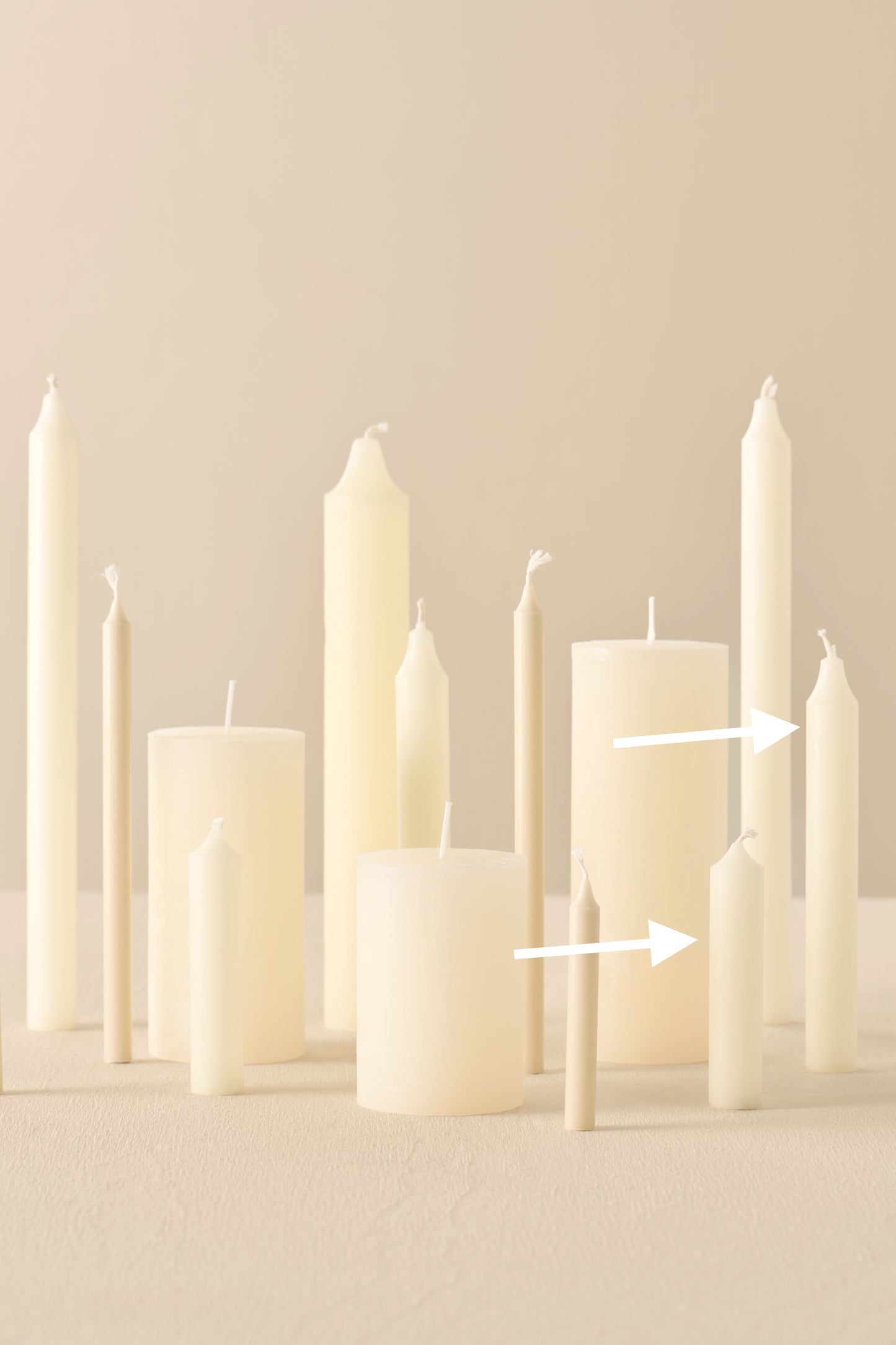 Bougie rustic x2 - BLANCHE