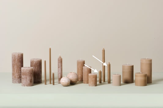 Bougie rustic x2 - BEIGE