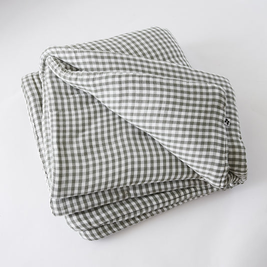 Bout de lit vichy - KAKI