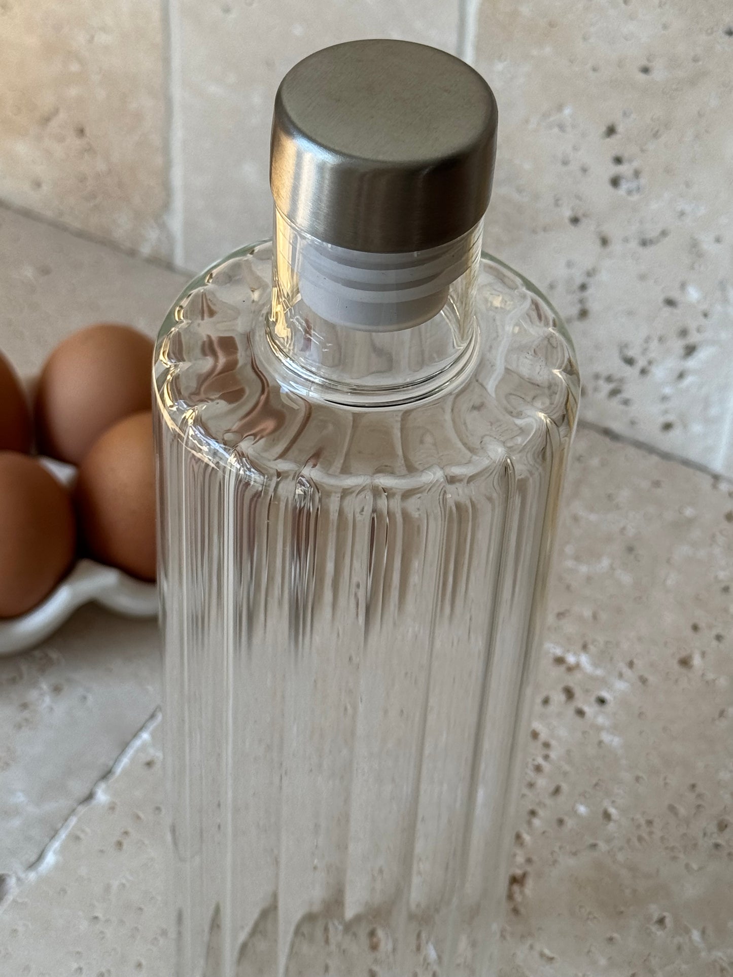 Bouteille en verre 1L, RAYURES