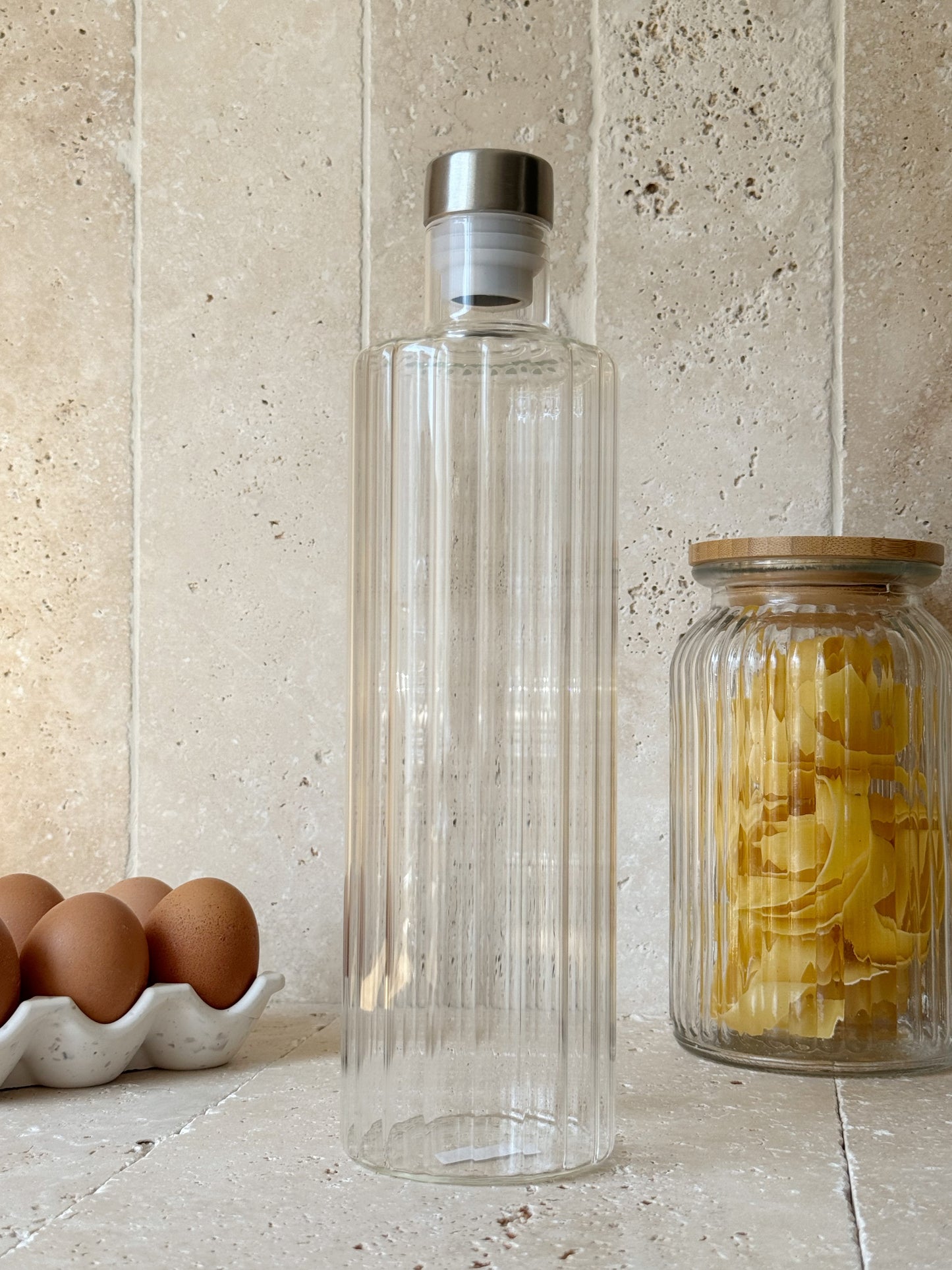 Bouteille en verre 1L, RAYURES