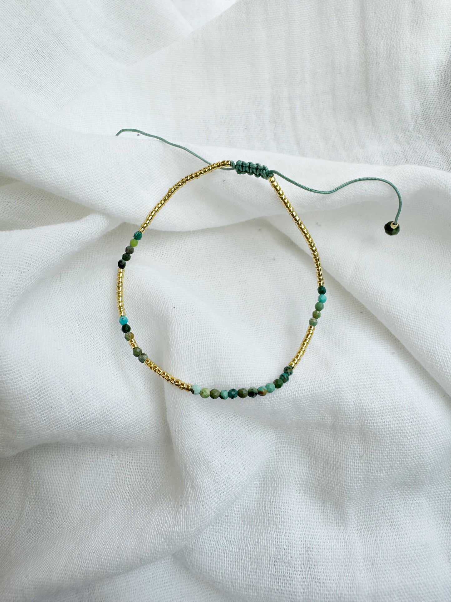 Bracelet doré et turquoise, LOLA