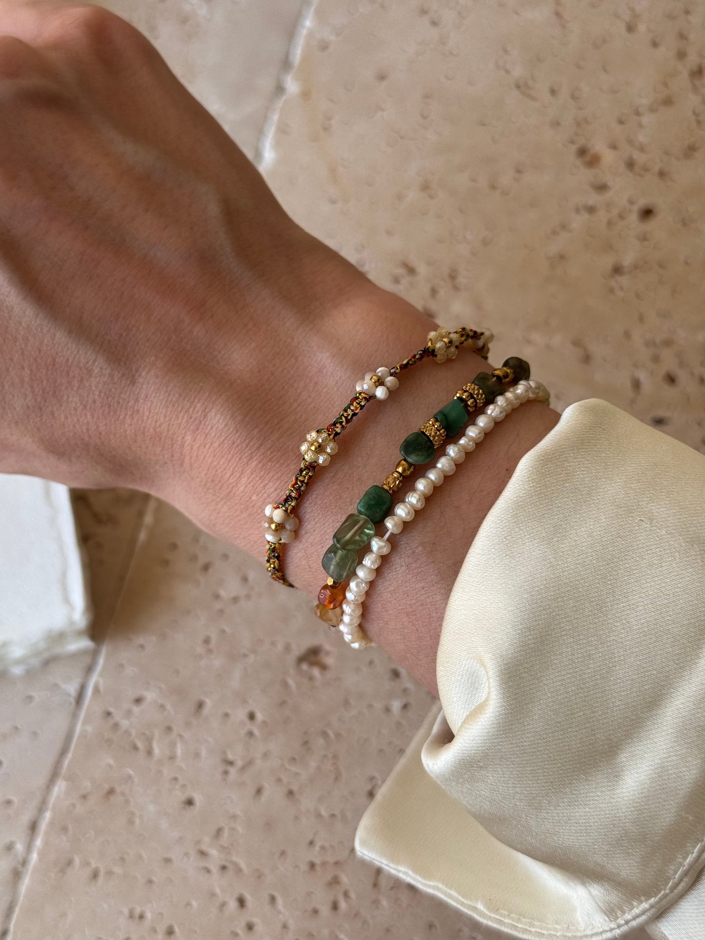 Bracelet blanc, MARGUERITE