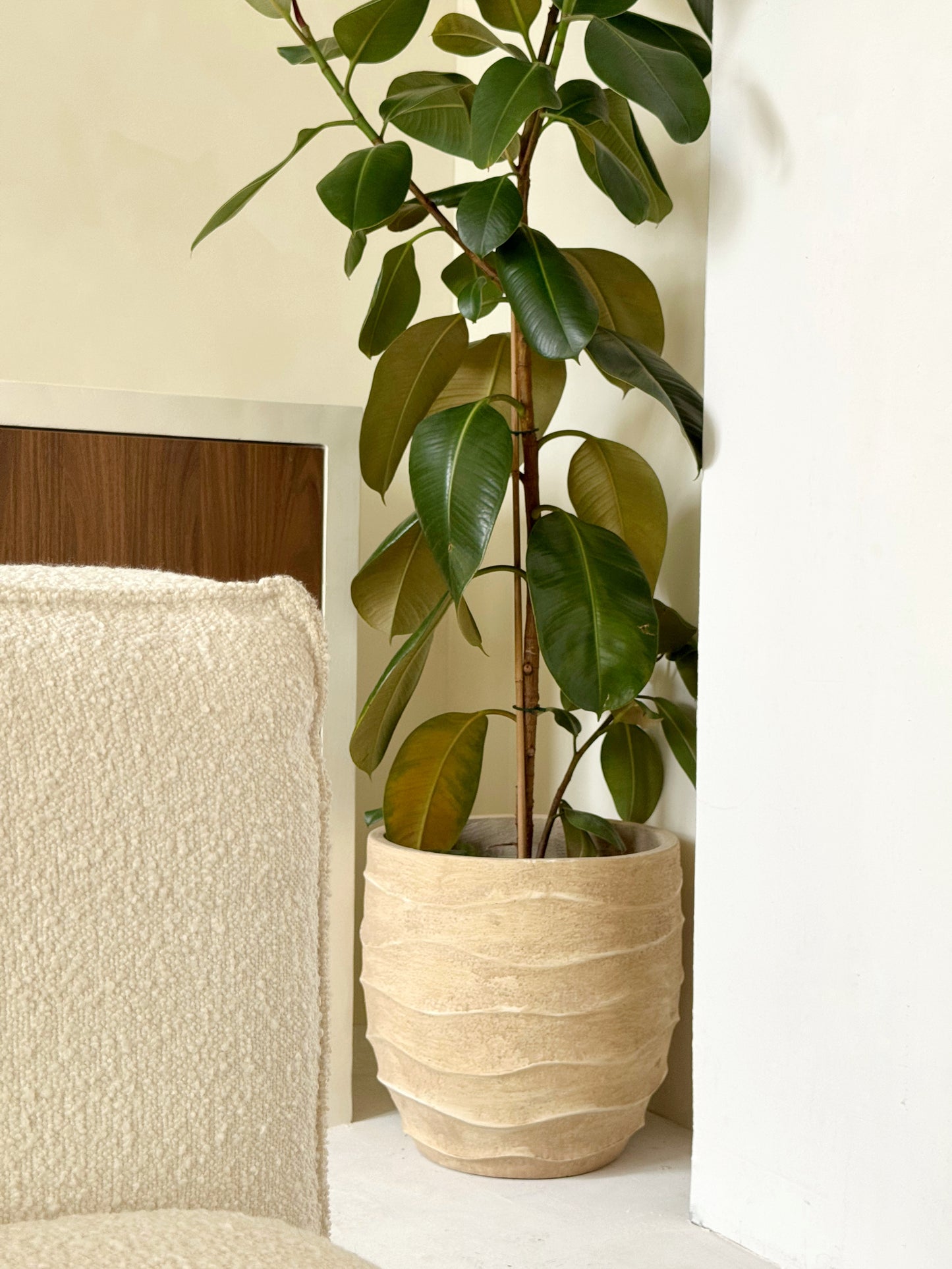 Cache-pot beige - WAVE
