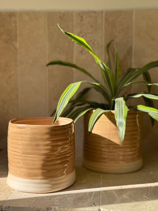 Cache-pot beige, PACO