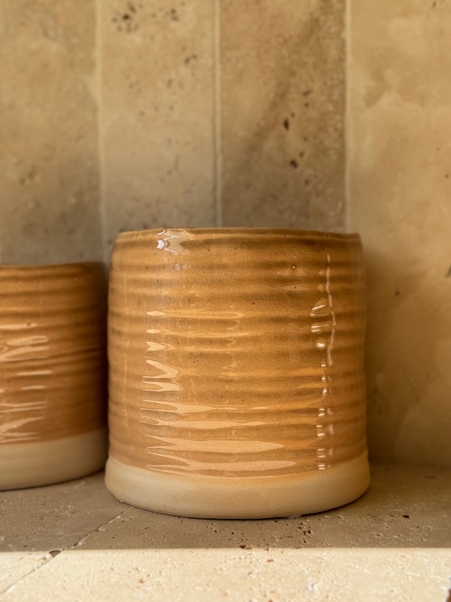 Cache-pot beige, PACO