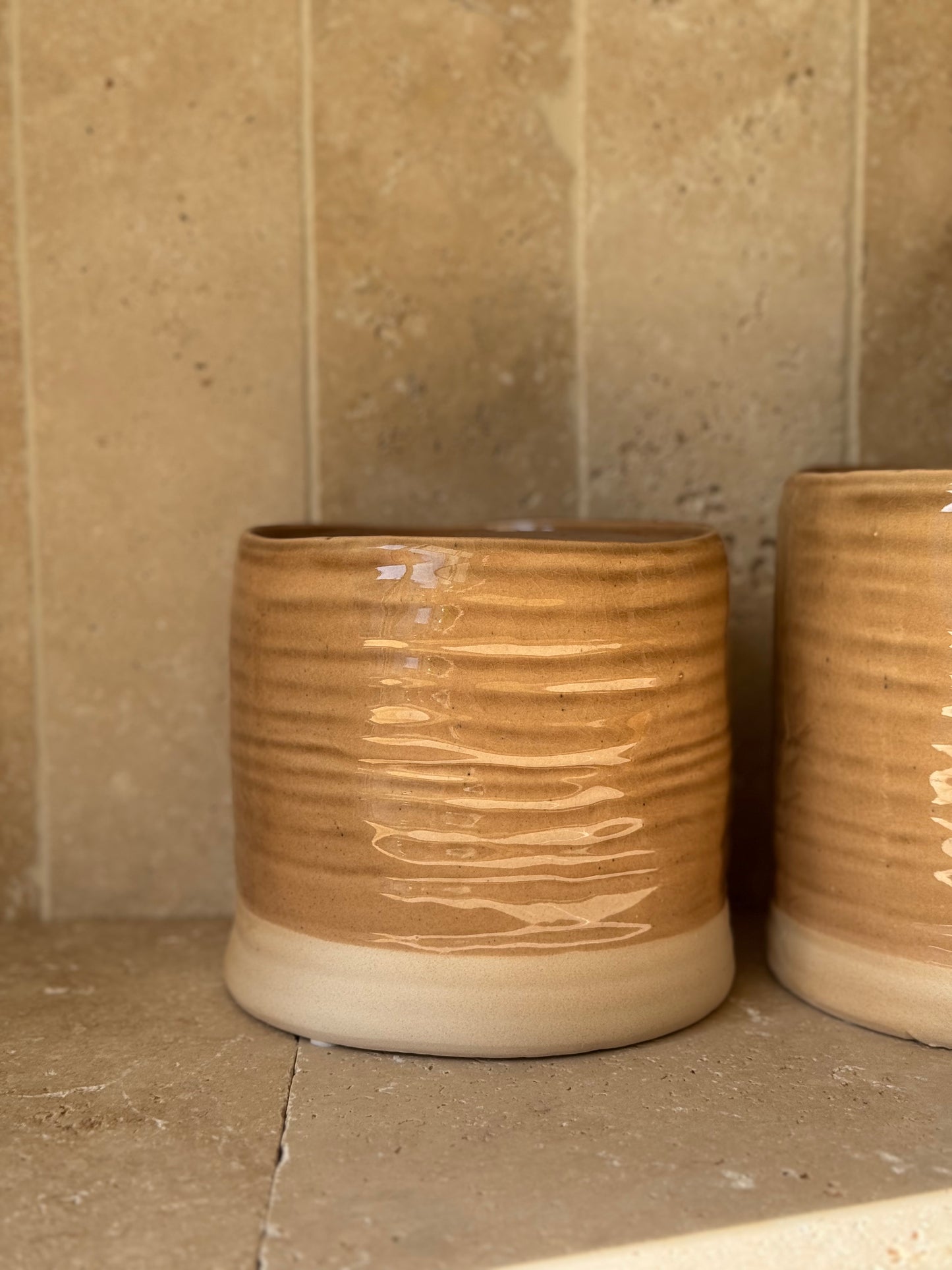 Cache-pot beige, PACO