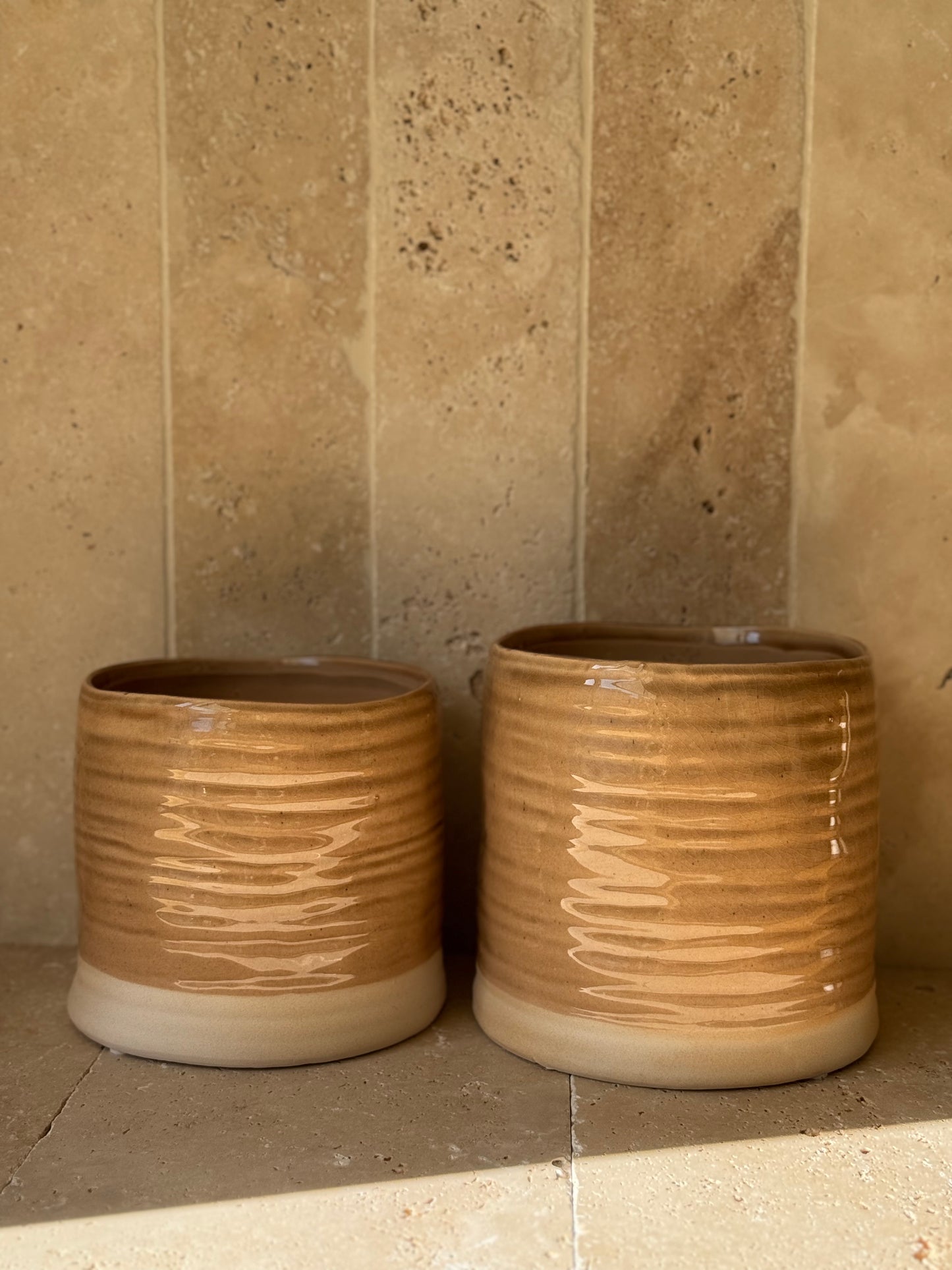 Cache-pot beige, PACO