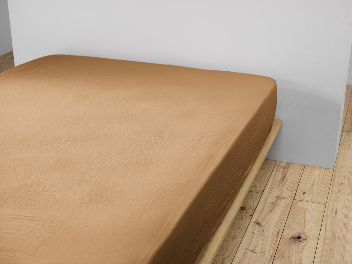 Drap housse camel, GAZE DE COTON