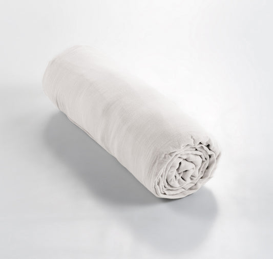 Drap housse blanc uni, GAZE DE COTON
