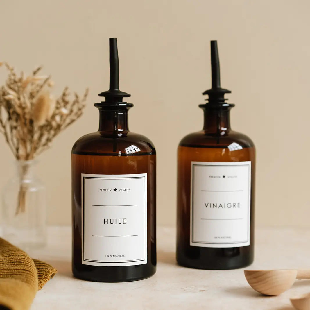 Flacon ambré, HUILE