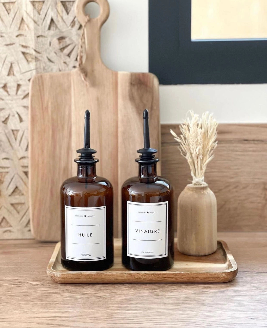 Flacon ambré, HUILE