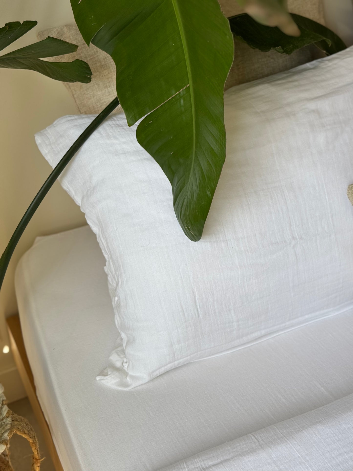 Housse de couette blanc, GAZE DE COTON