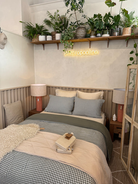 Housse de couette kaki, VICHY