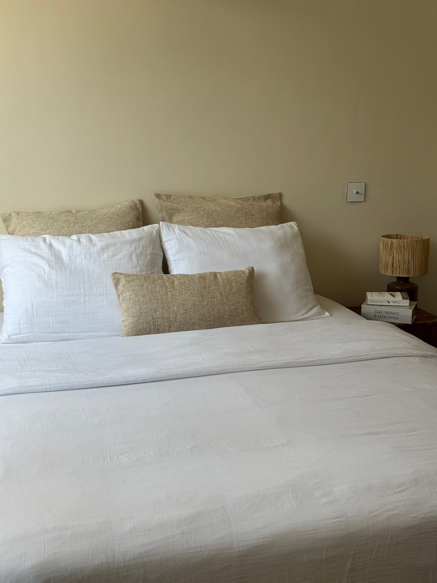 Housse de couette blanc, GAZE DE COTON