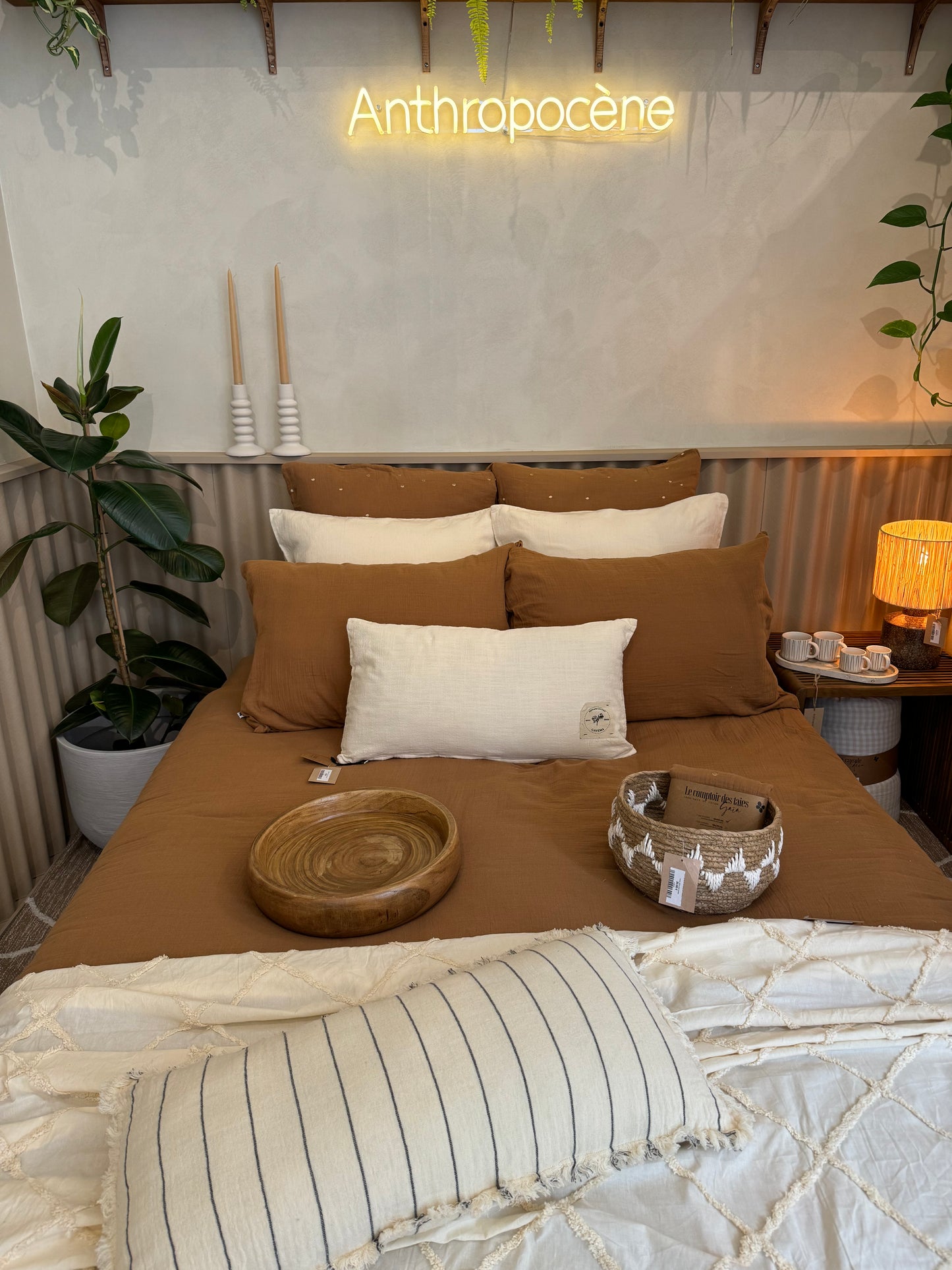 Housse de couette camel, GAZE DE COTON