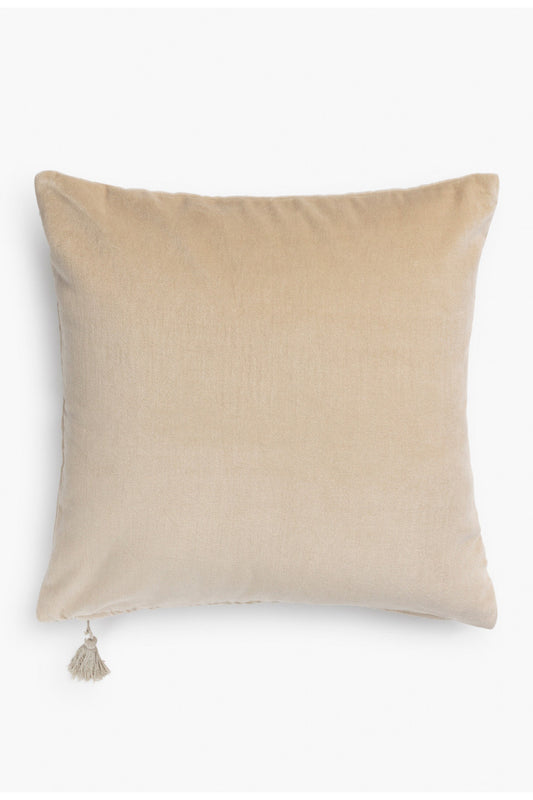 Housse de coussin 45 x 45 cm velours beige