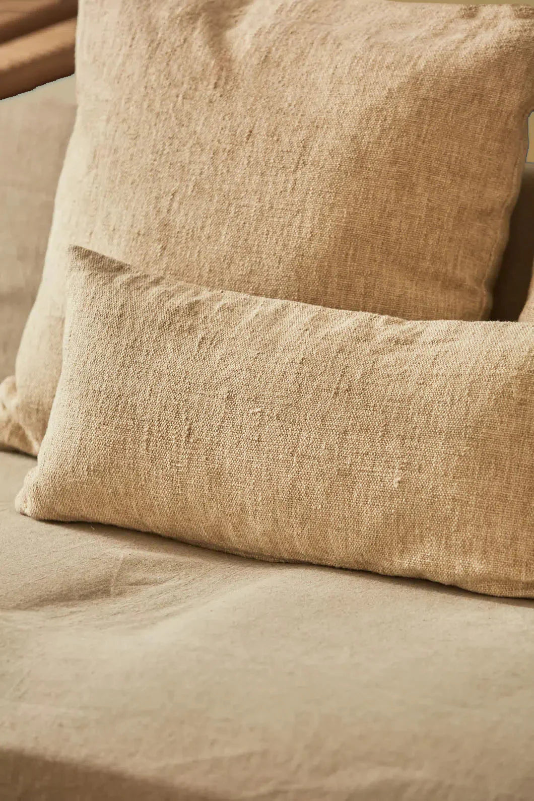 Housse de coussin beige - ARGA