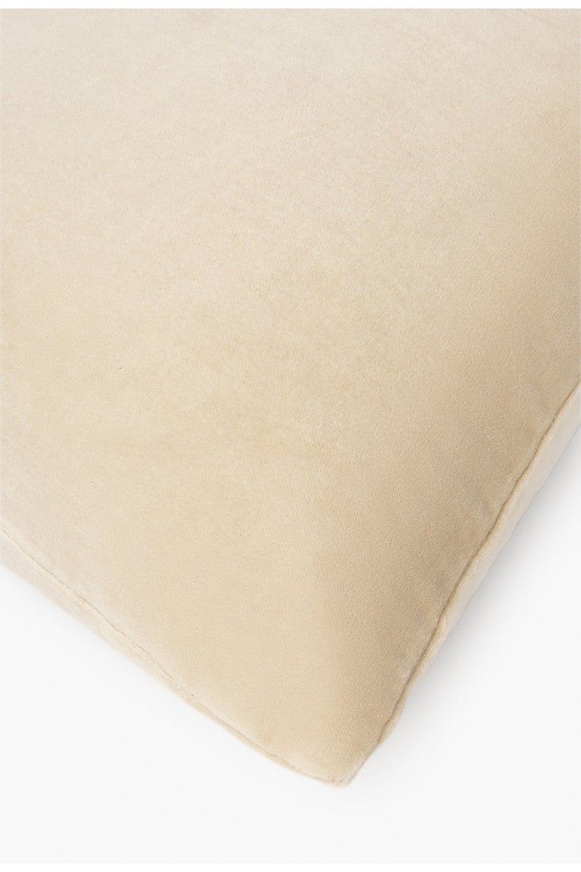 Housse de coussin 45 x 45 cm velours beige