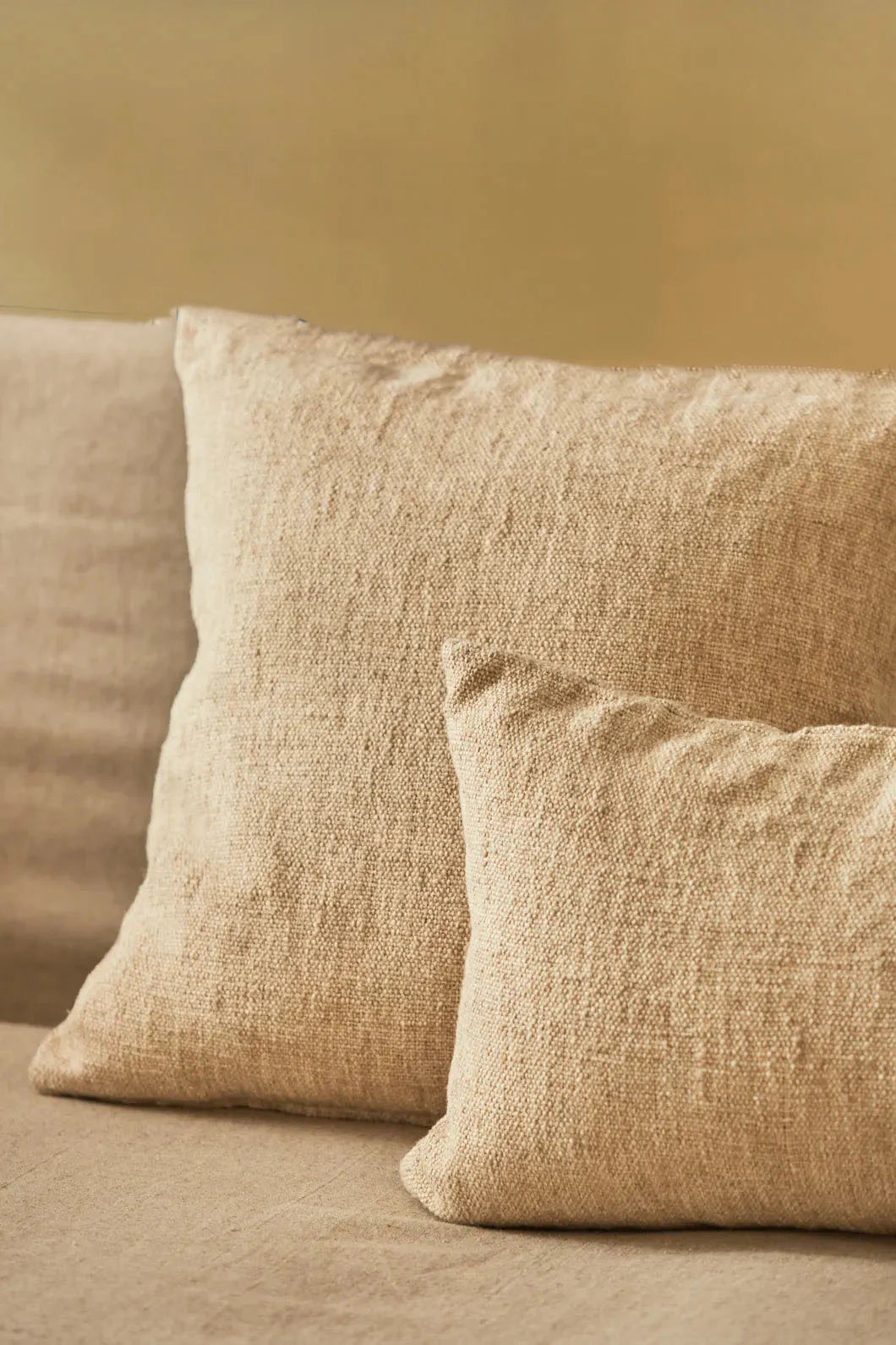 Housse de coussin beige - ARGA
