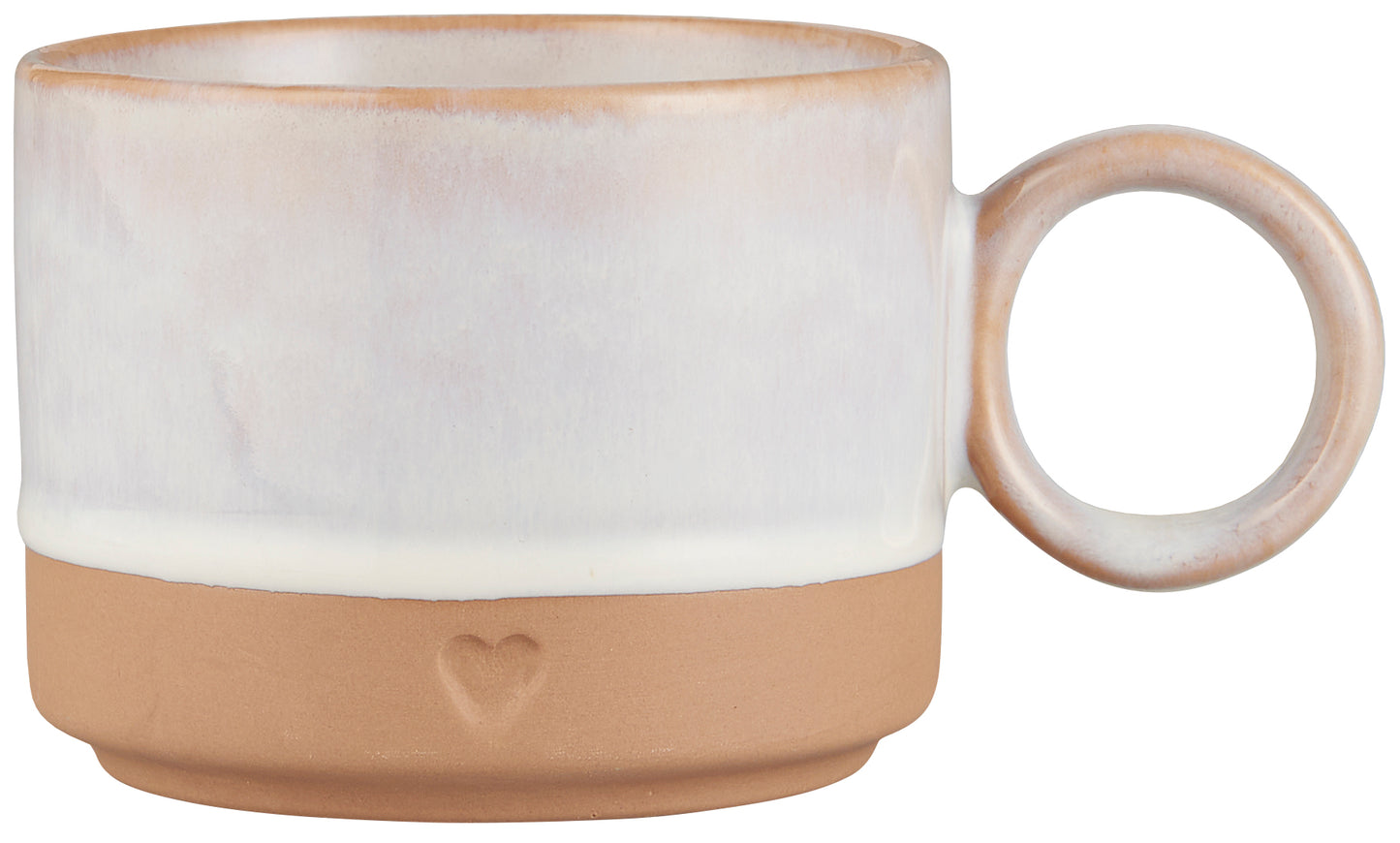 Mug en grès blanc, HEART