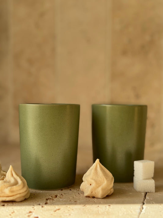 Mug grès vert, MIRA vendu par 2