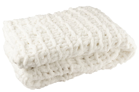 Plaid blanc - TRICOT