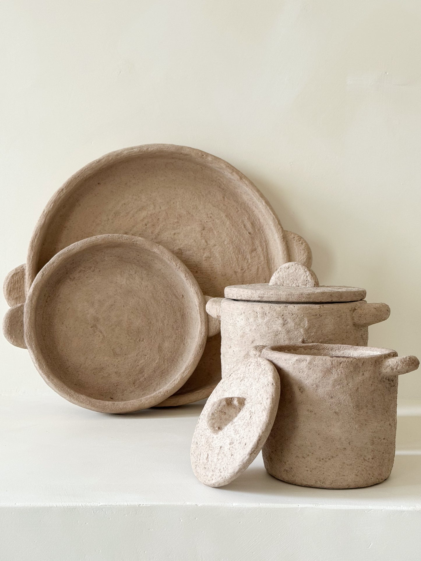 Pot ciment - BEIGE