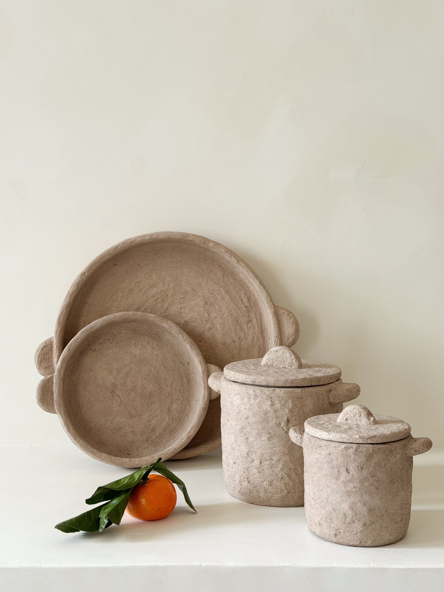 Pot ciment - BEIGE