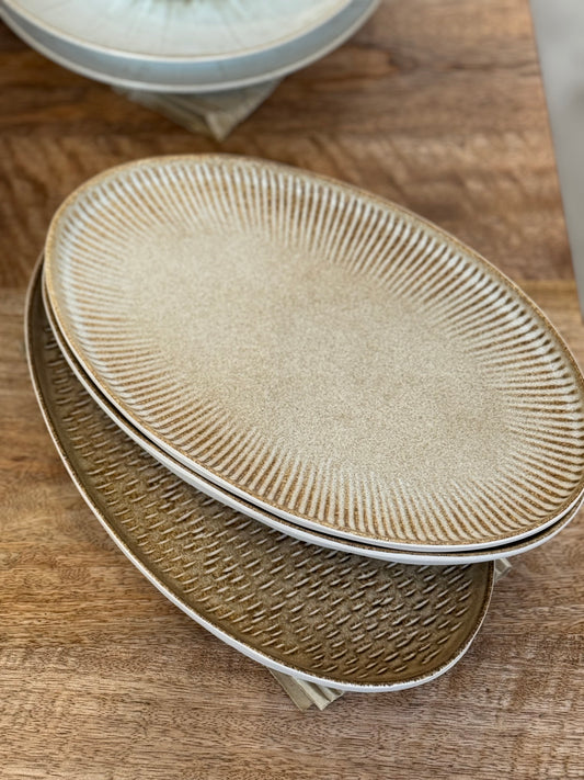 Plat beige, MIKI 30x17 cm