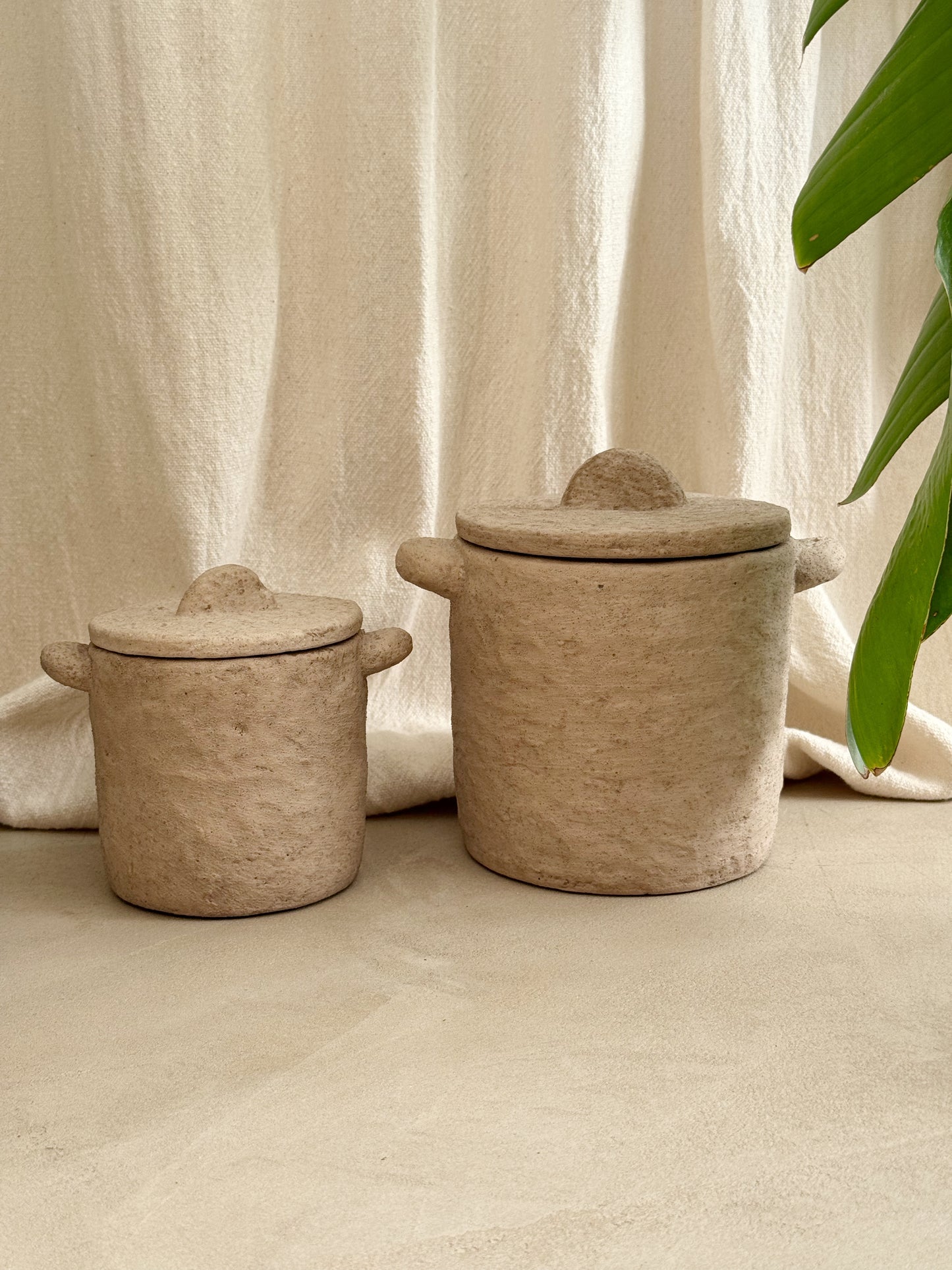 Pot ciment - BEIGE