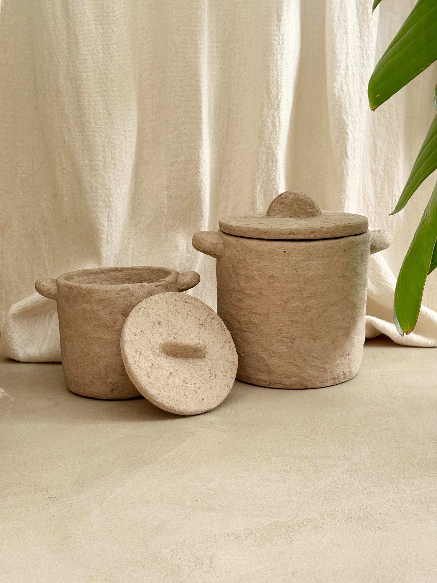 Pot ciment - BEIGE