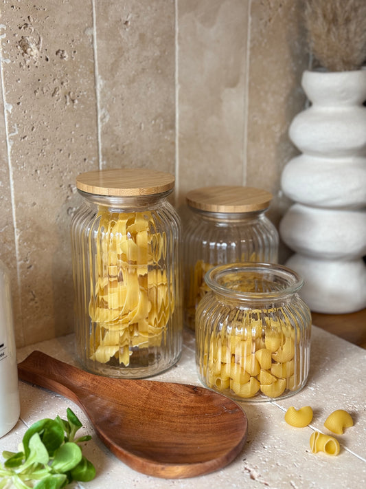 Pot rangement, VERRE STRIÉ