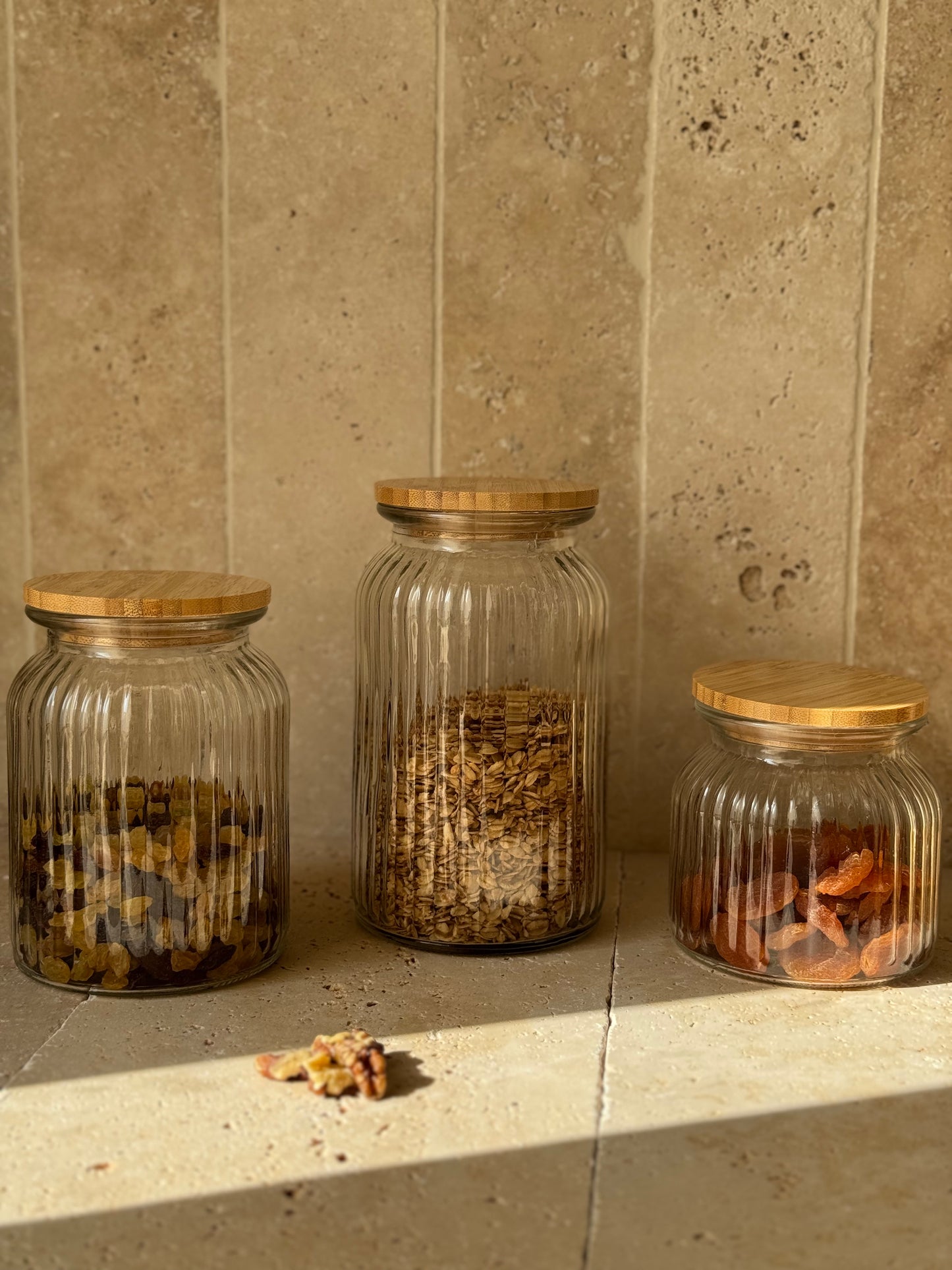 Pot rangement, VERRE STRIÉ