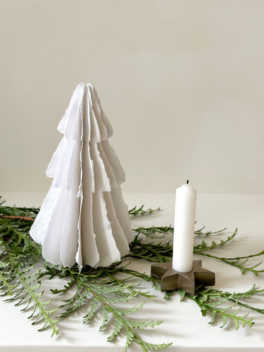 Sapin papier mâché - BLANC