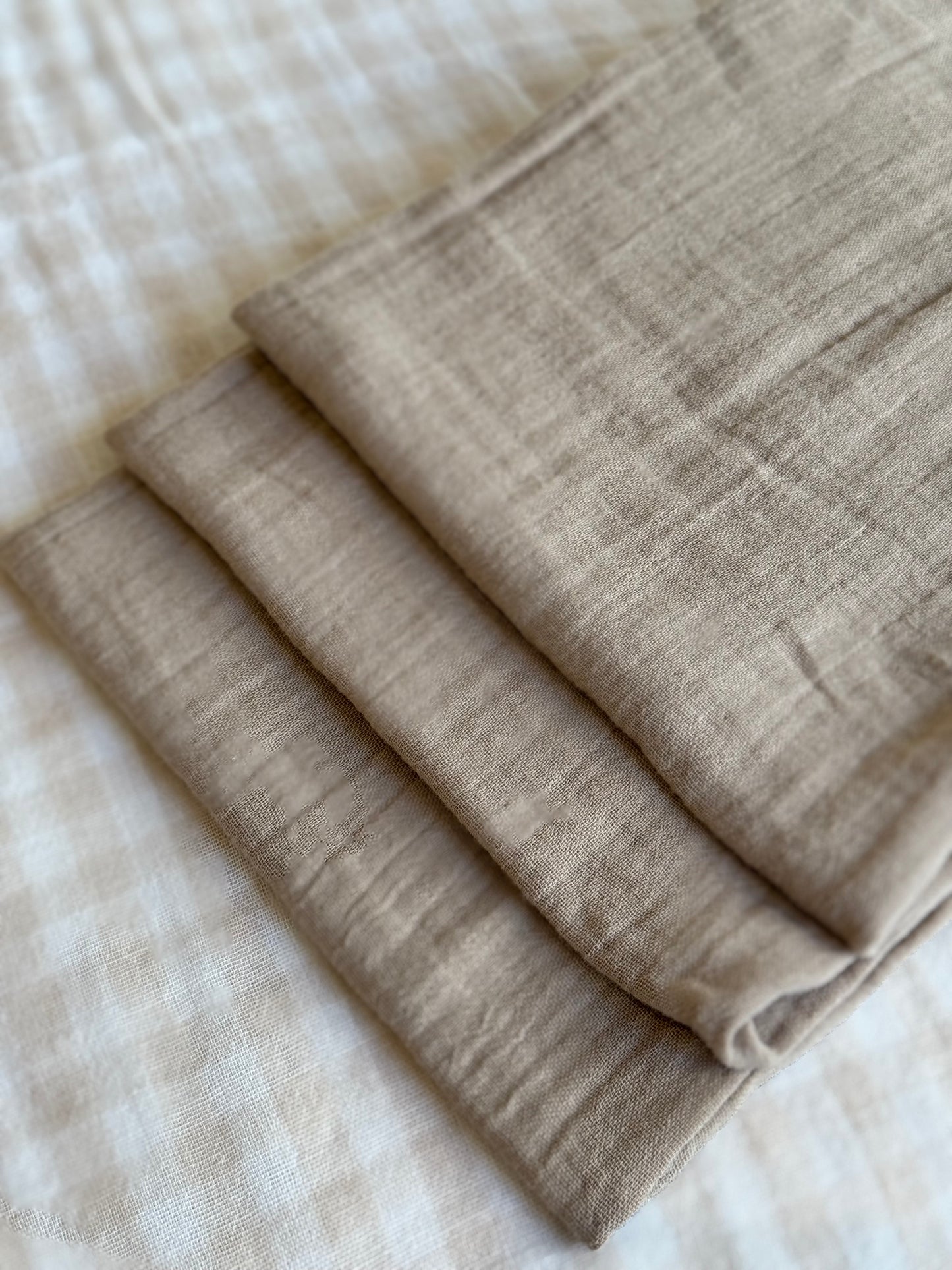 Serviette de table, GAZE DE COTON lot de 3